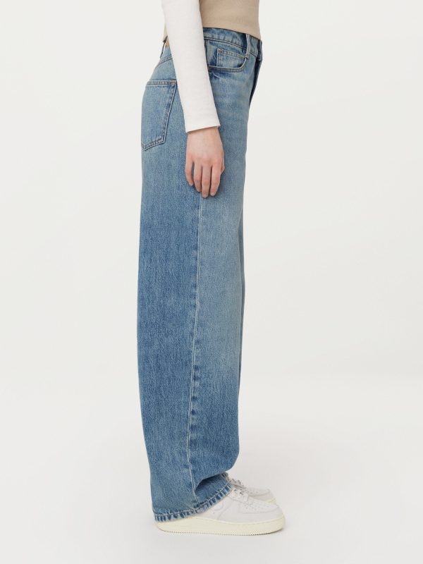 The Ellie Ultra Wide Leg Jean in Medium Indigo Supply