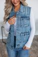 Ryah Hidden Cargo Vest - Medium Wash Fashion