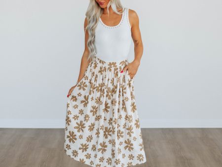 Perri Floral Midi Skirt For Cheap