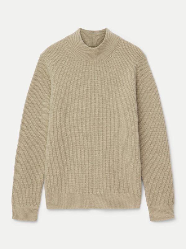 The Yak Wool Mock Neck  in Marsh Green Online Sale