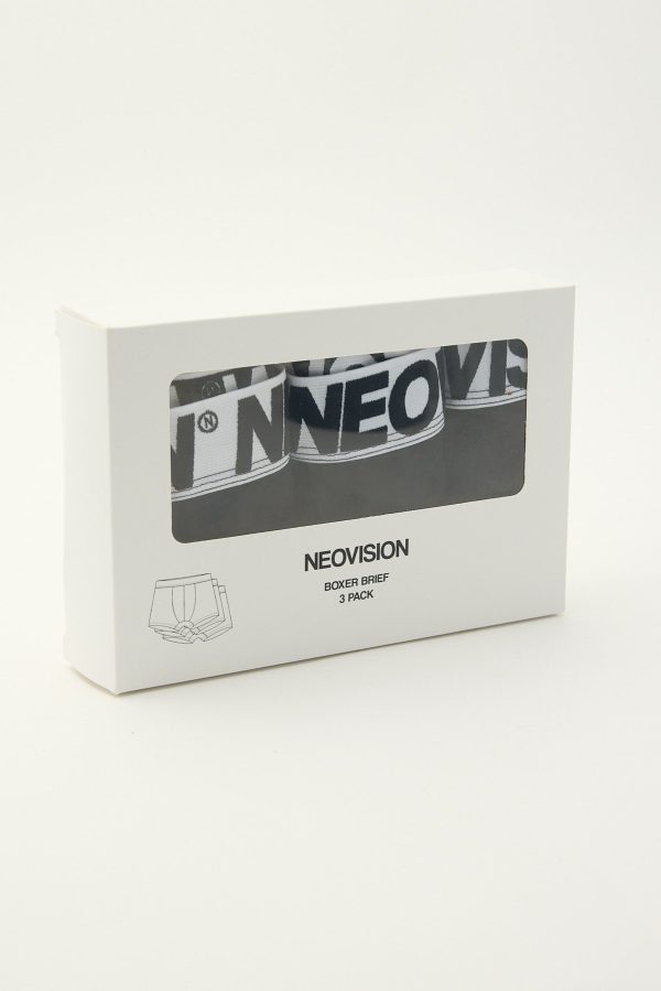 Neovision Nova Oversize Logo Stretch Trunk 3 Pack Black White Supply