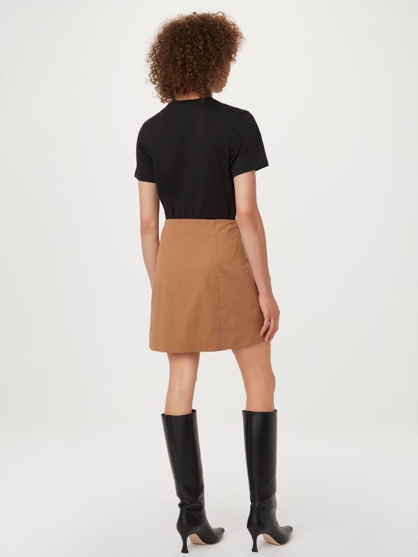 The Slit Mini Skirt in Nutmeg Hot on Sale