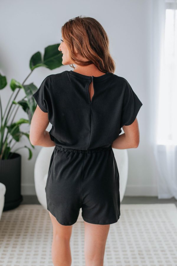 Shawnette Lounge Romper - Black Online