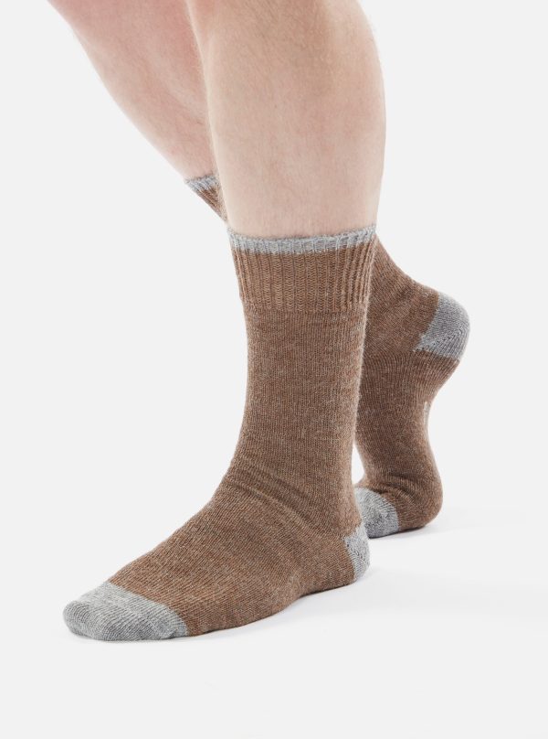 Universal Works Alpaca Sock In Brown Alpaca Wool Sale