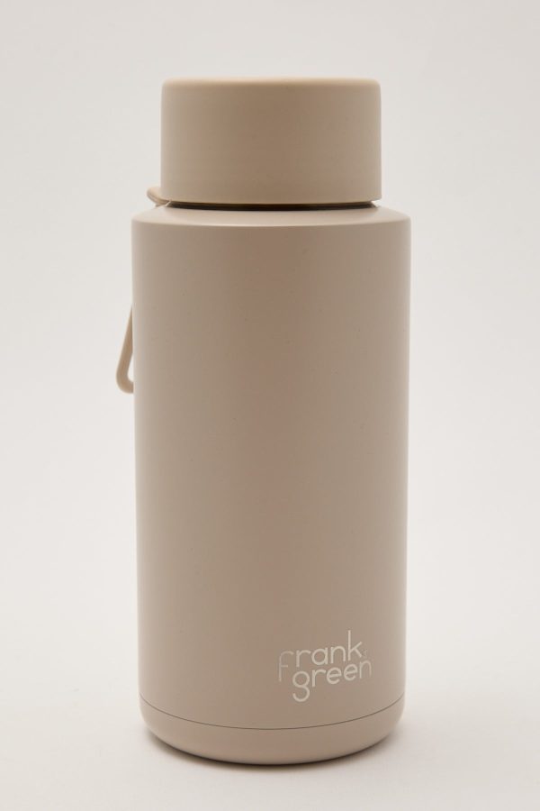 Frank Green 34oz Reusable Ceramic Bottle with Straw Lid Moon Dust Sale