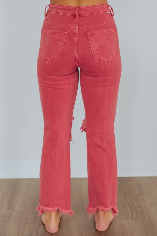 Willow Risen Jeans - Brick For Sale