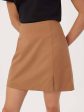 The Slit Mini Skirt in Nutmeg Hot on Sale