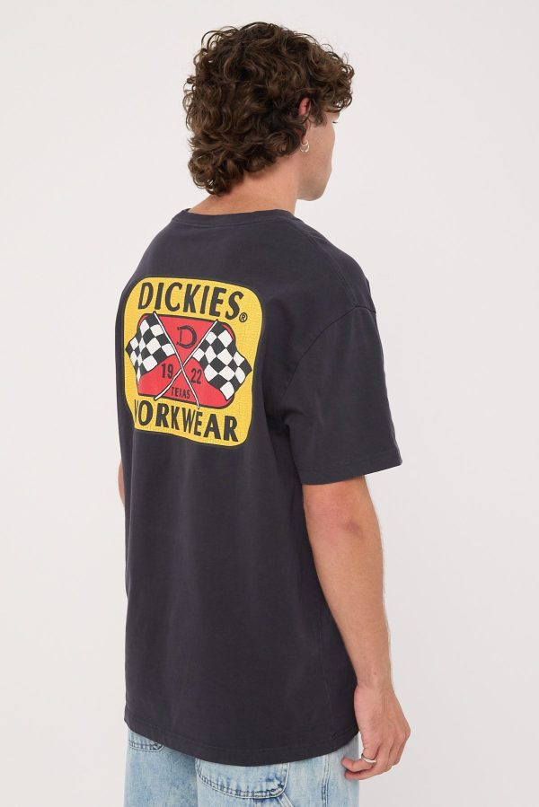 Dickies Finish Line 450 Tee Washed Black Online Sale