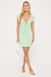 Luck & Trouble Dala Stretch Broderie Mini Dress Mint For Discount