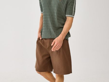 Common Need Cole Tailored Short Brown Cheap