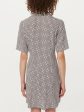 The Camp Collar Printed Dress in White For Discount