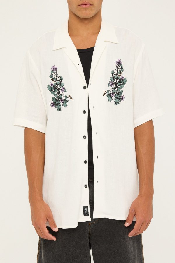 Thrills New Growth Bowling Shirt Heritage White Online