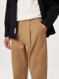 The Jamie Pleated Chino Pant in Antique Yellow For Discount