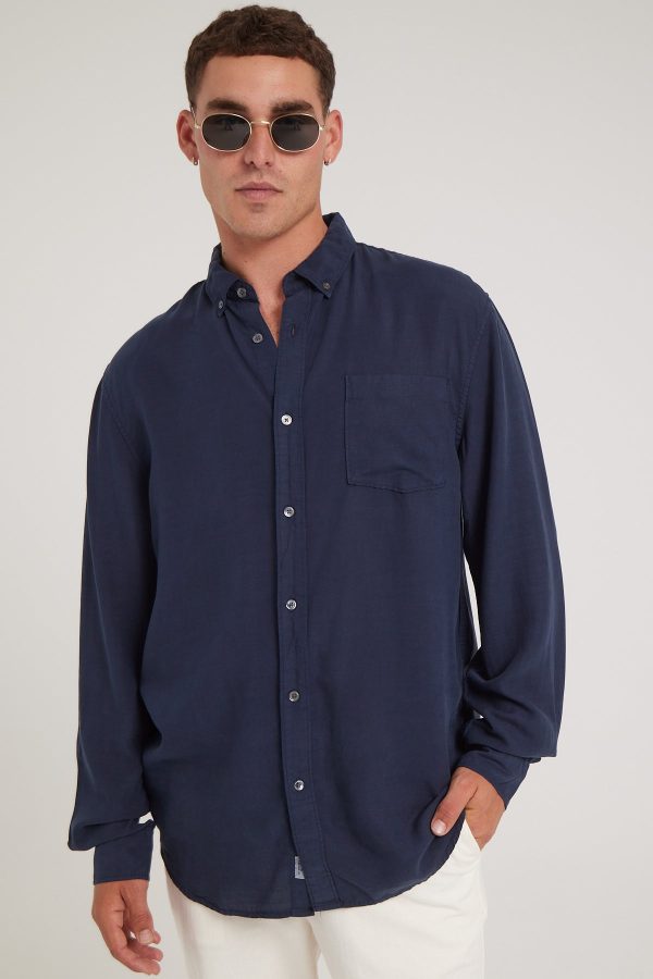 Academy Brand Burton LS Shirt Navy For Sale