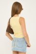 Luck & Trouble Gracie V Neck Broderie Top Lemon Cheap