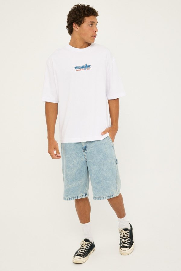 Wrangler Old West Boxcar Tee White Online now