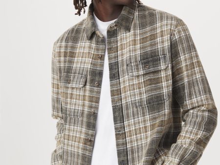 The Check Flannel Shirt in Grey For Sale