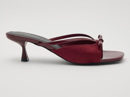 Therapy Lulu Microsuede Heel Cherry For Sale