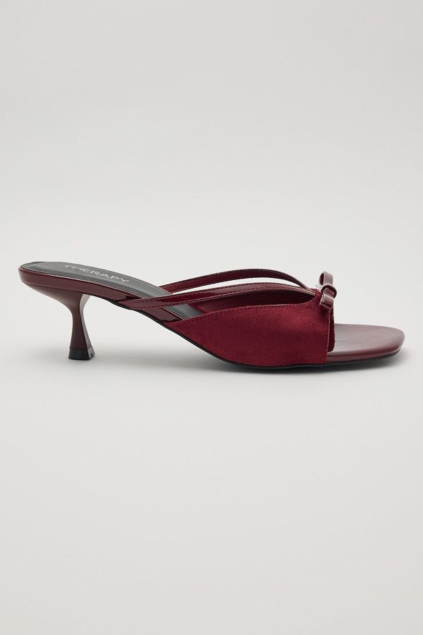 Therapy Lulu Microsuede Heel Cherry For Sale