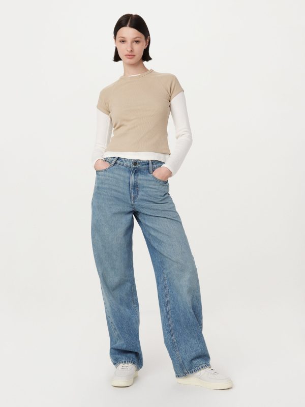 The Ellie Ultra Wide Leg Jean in Medium Indigo Supply