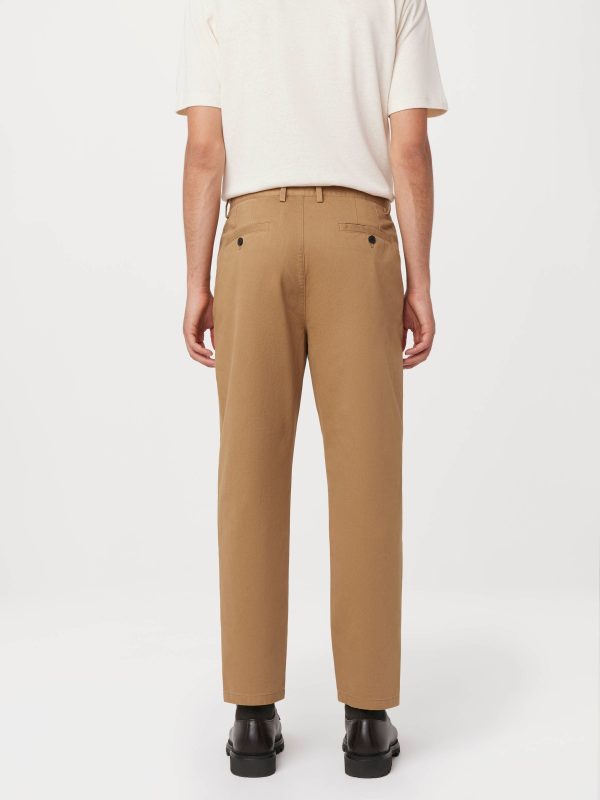 The Jamie Pleated Chino Pant in Antique Yellow For Discount