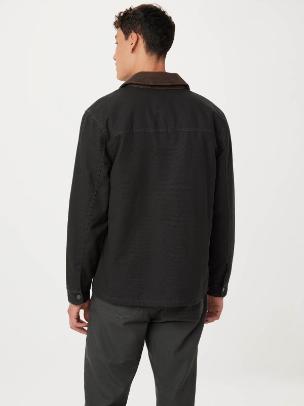 The Canvas Barn Jacket in Washed Black Supply