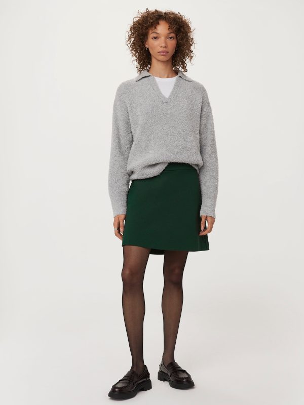 The Double Knit Mini Skirt in Pine Grove Online Sale