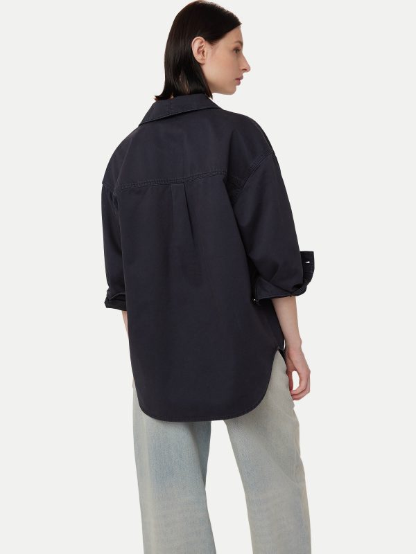 The Twill Overshirt in Dark Navy Supply