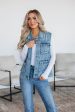 Ryah Hidden Cargo Vest - Medium Wash Fashion