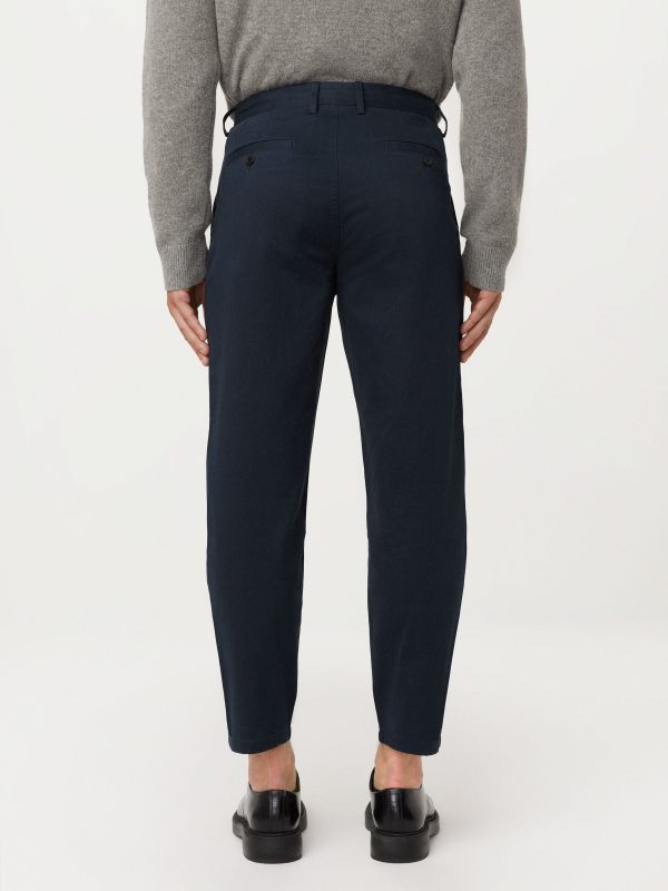 The Jamie Pleated Chino Pant in Deep Blue Fashion