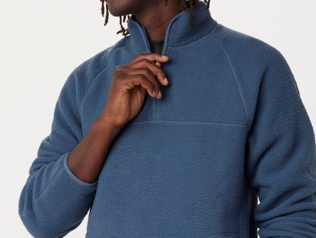 The Axis Polar Fleece Half Zip in Vintage Indigo Supply