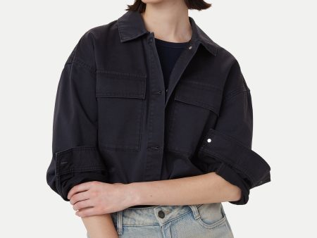 The Twill Overshirt in Dark Navy Supply