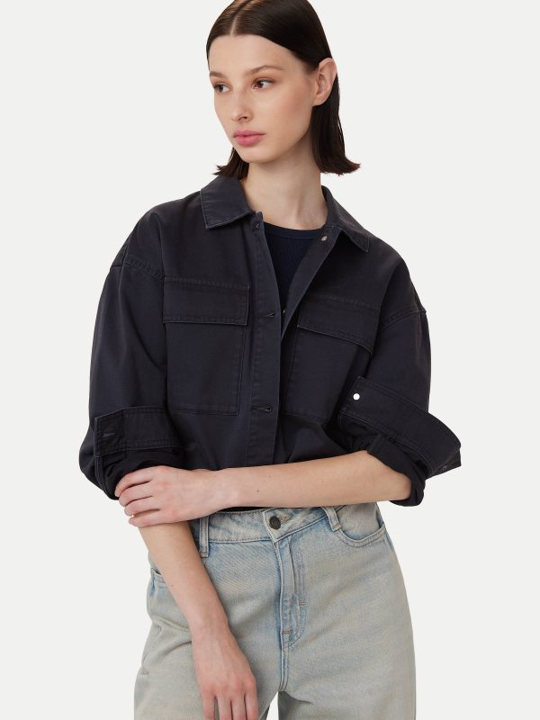 The Twill Overshirt in Dark Navy Supply