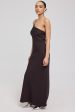 Perfect Stranger Kos Asymmetrical Maxi Dress Brown Hot on Sale