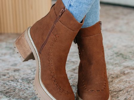 Playing By Your Rules Boots - Cognac For Sale