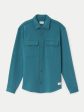 The Jordan French Terry Overshirt in Mallard Blue Discount