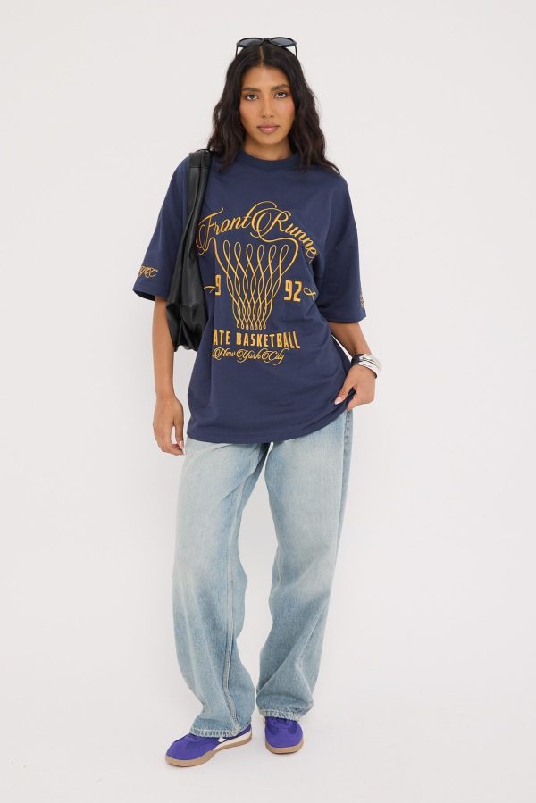 Front Runner State Basketball Tee Royal Navy Online now