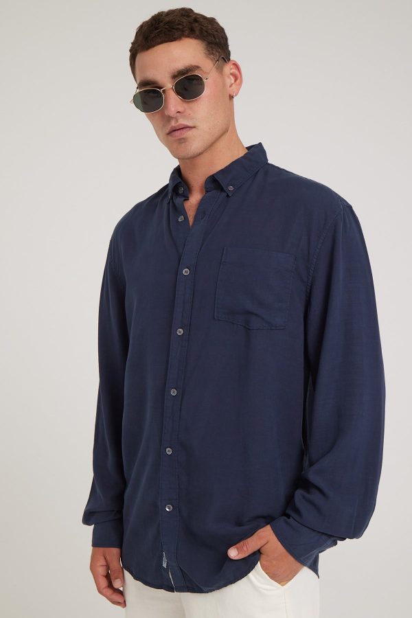 Academy Brand Burton LS Shirt Navy For Sale