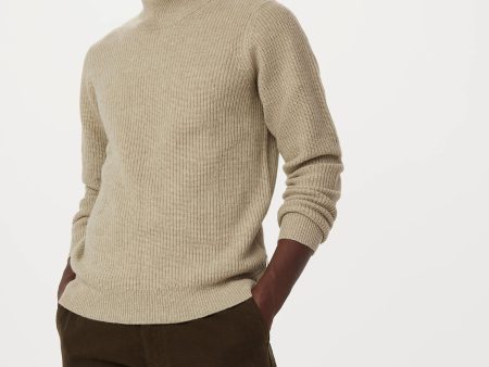 The Yak Wool Mock Neck  in Marsh Green Online Sale