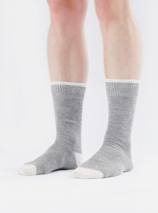 Universal Works Alpaca Sock in Grey Marl Alpaca Wool For Cheap