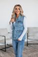 Ryah Hidden Cargo Vest - Medium Wash Fashion