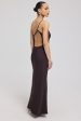 Perfect Stranger Kos Asymmetrical Maxi Dress Brown Hot on Sale