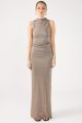 Perfect Stranger Agnes Beam Lurex Knit Maxi Skirt Sand Online now