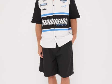 Neovision Pitstop Oversize Short Sleeve Shirt White Black Blue Online