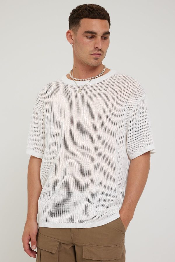 Common Need Currents Knit Tee White Online Sale