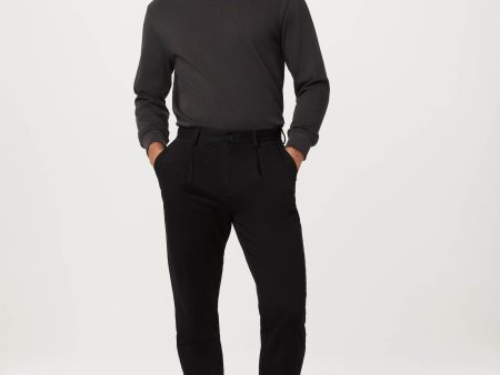 The Jamie Pleated Chino Pant in Black Online