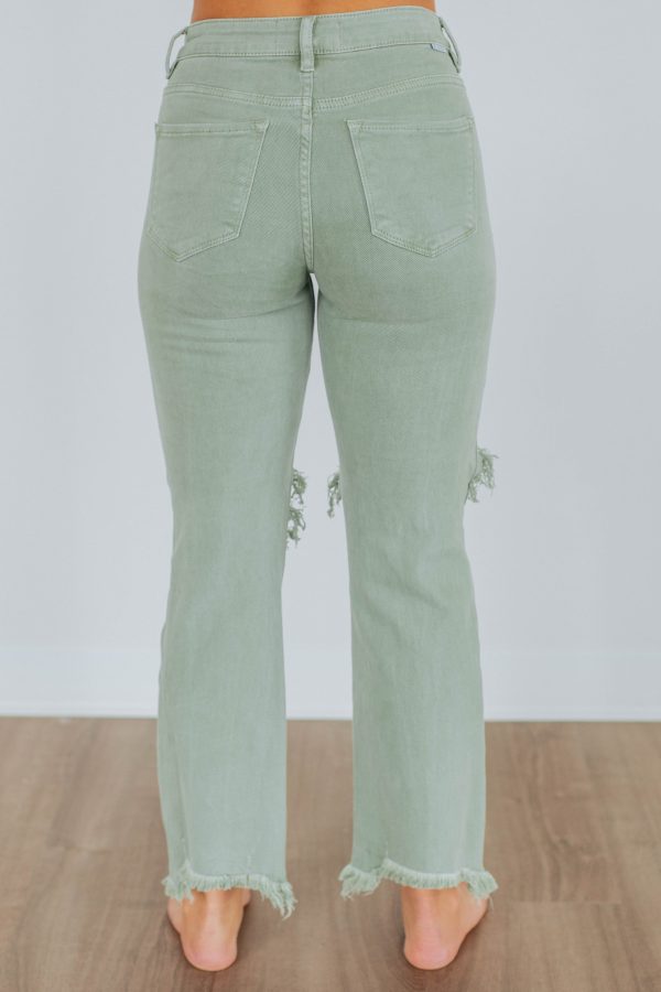 Willow Risen Jeans - Olive Fashion