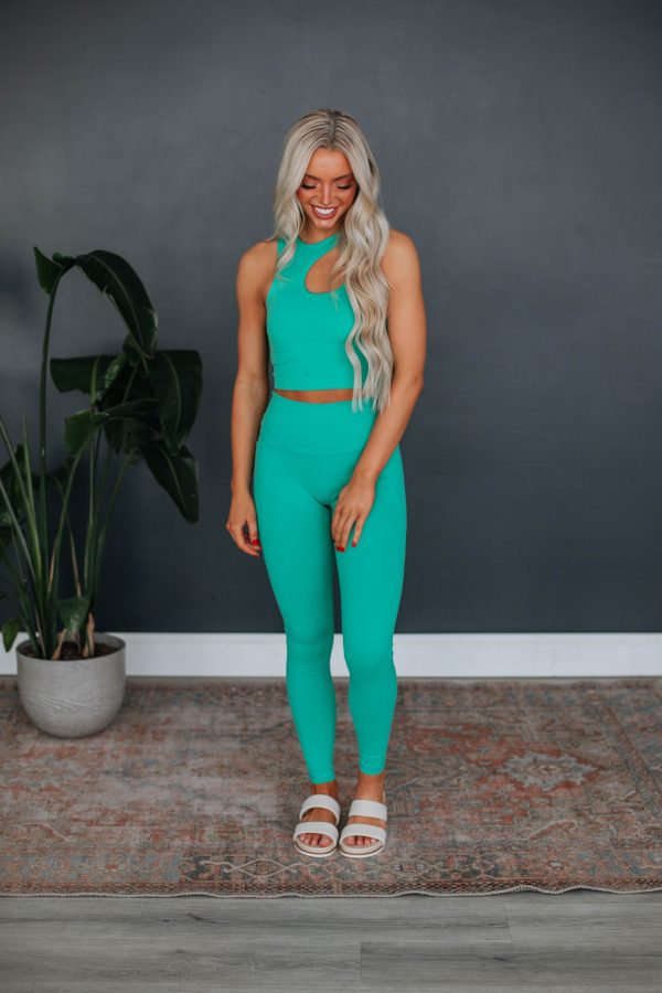 Zalen Active Leggings - Seafoam Discount