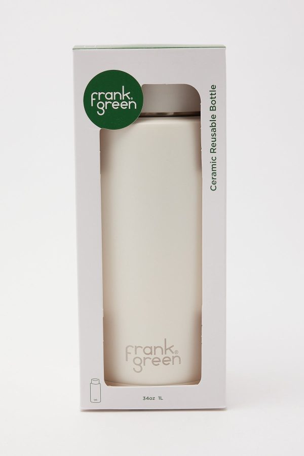 Frank Green Ceramic Straw Lid Reusable Bottle 34oz Cloud For Discount