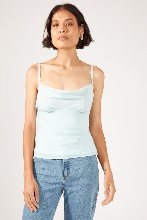 Perfect Stranger Soft Light Recycled Cami Top Baby Blue Sale